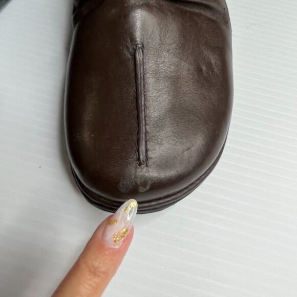 CLARKS Loafers Comfort Slip On Shoes Womens Artisan Unstructured Brown Leather 7 - Picture 7 of 11